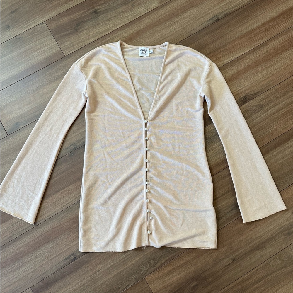 Princess Polly US size 2 cardigan dress with pearl buttons up the front V-neck
